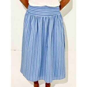 NEW NEEDII mina striped midi skirt in blue